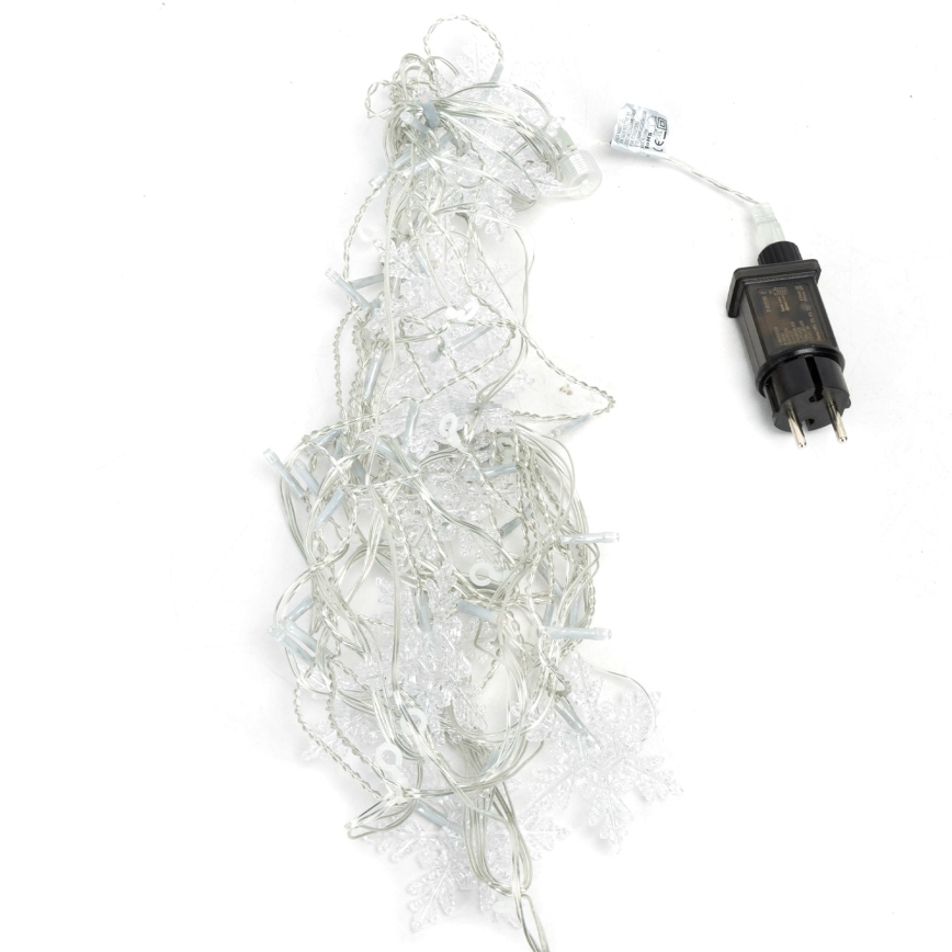 Aigostar - Guirlande lumineuse LED d'extérieur 120xLED/8 fonctions 3x0,7m IP44 blanc froid + télécommande