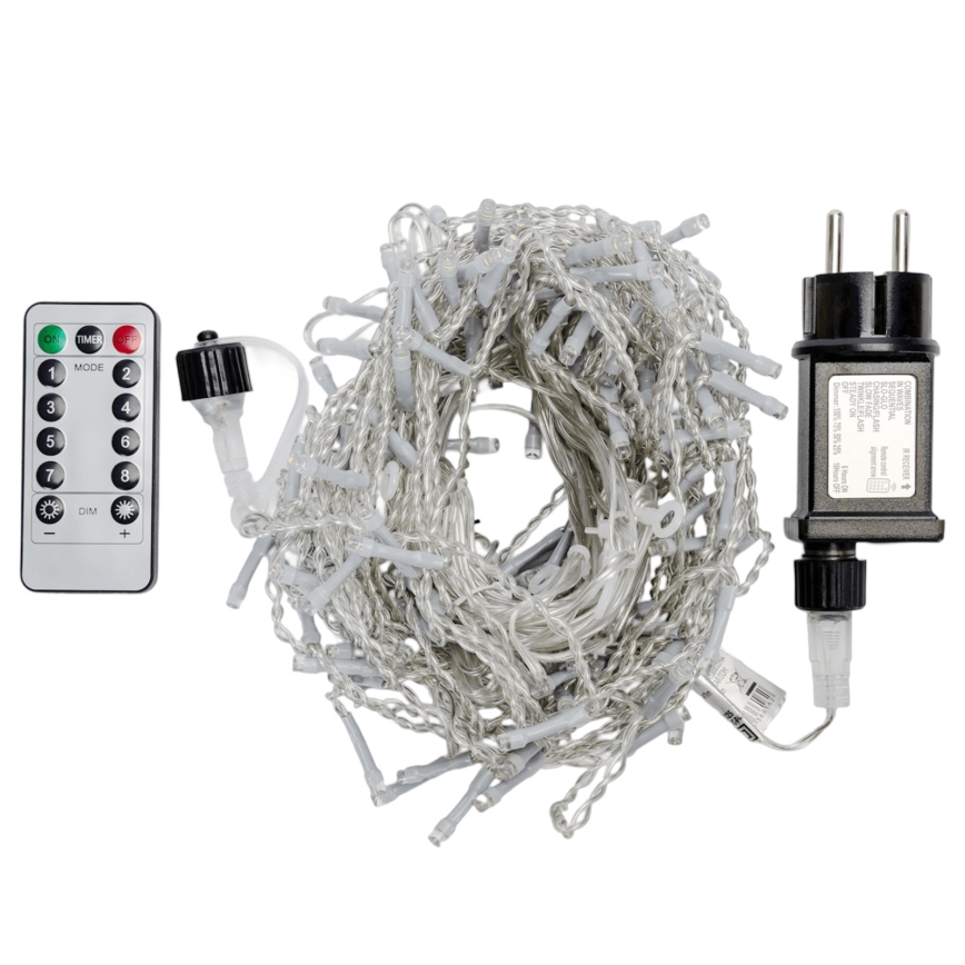 Aigostar - Guirlande de Noël LED extérieure 150xLED/6W/230V/8 fonctions 1,5x1m IP44 blanc chaud + télécommande