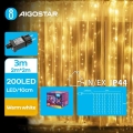 Aigostar - Guirlande de Noël LED extérieure 200xLED/8 fonctions 5x2m IP44 blanc chaud