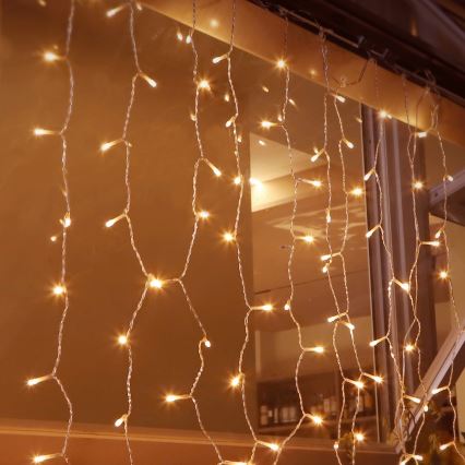 Aigostar - Guirlande de Noël LED extérieure 200xLED/8 fonctions 5x2m IP44 blanc chaud