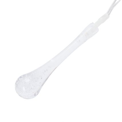 Aigostar - Guirlande LED extérieure 25 LED, 8 fonctions, 3xAA, 2,5 m, IP44, blanc chaud, gouttes