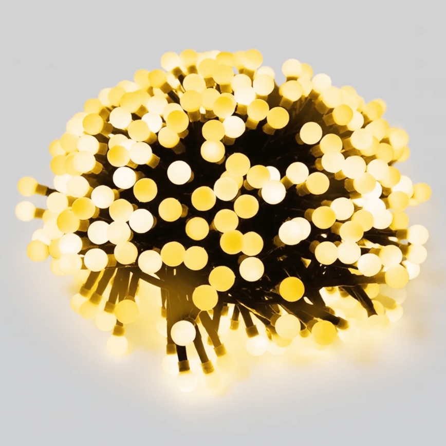 Aigostar - Guirlande de Noël LED extérieure 50 LED / 8 fonctions 8 m IP44 blanc chaud