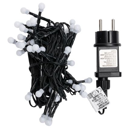 Aigostar - Guirlande de Noël LED extérieure 50 LED / 8 fonctions 8 m IP44 blanc chaud