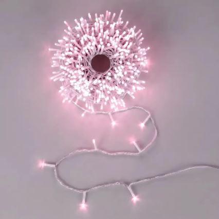 Aigostar - Guirlande lumineuse LED d'extérieur de Noël 500xLED/8 fonctions 53m IP44 rose
