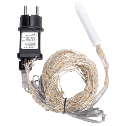 Aigostar - Guirlande de Noël LED extérieure 900 LED/8 fonctions 6 m IP44 blanc froid