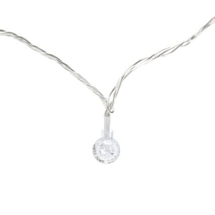 Aigostar - Guirlande de Noël LED pour extérieur 50 LED / 8 fonctions, 8 m, IP44, blanc froid