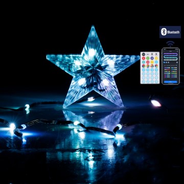 Aigostar - Guirlande de Noël LED RGBICW pour l'extérieur, 100 LED, 10 m, IP44 + télécommande