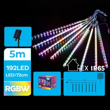 Aigostar - Guirlande de Noël solaire 192xLED/8m IP65 multicolore