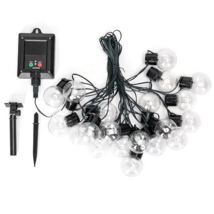 Aigostar - Guirlande de Noël solaire 20xLED/8 fonctions 11,5m IP65 multicolore