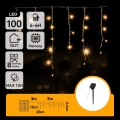 Aigostar - Guirlande de Noël solaire à LED, 100 LED, 8 fonctions, 8 × 0,6 m, 800 mAh, IP65, blanc chaud