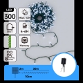 Aigostar - Guirlande de Noël solaire à LED, 300 LED / 8 fonctions, 32 m, IP65, blanc froid, 1200 mAh