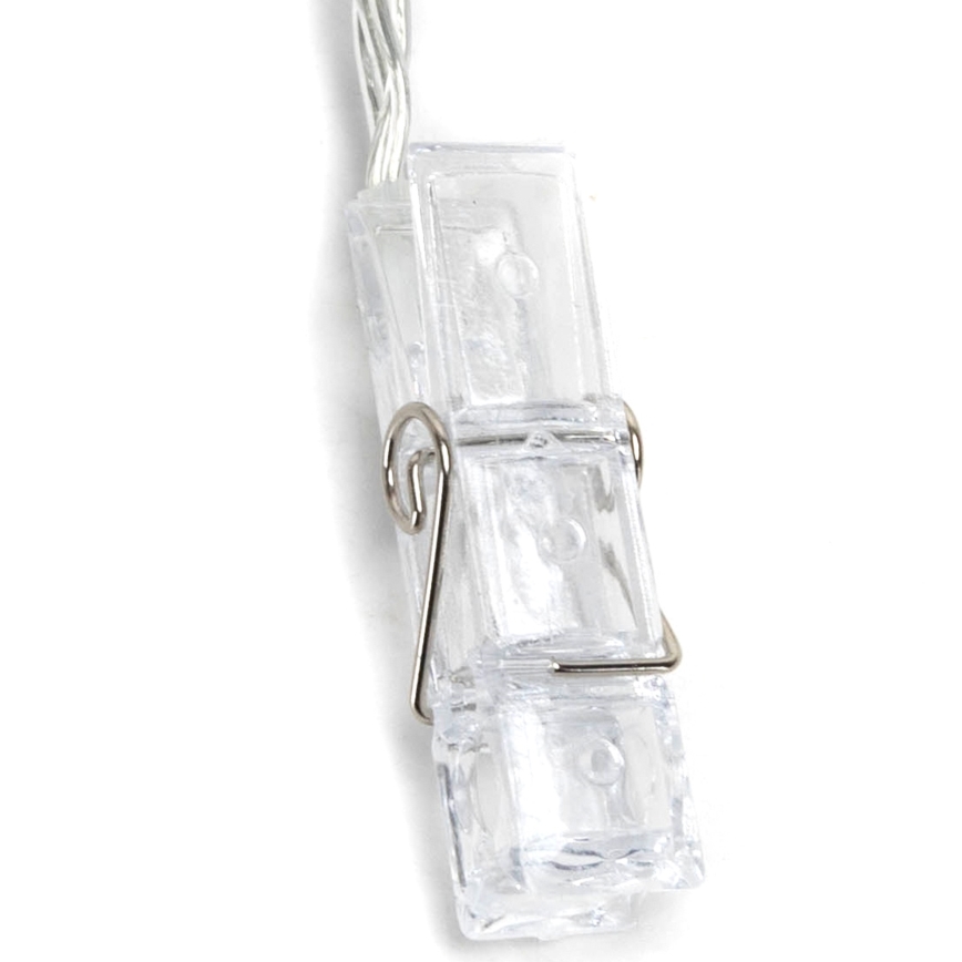 Aigostar - Guirlande décorative à LED, 20 LED, 5 W, USB, 6 m, blanc chaud