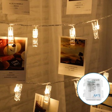 Aigostar - Guirlande décorative avec piquets 20xLED/3xAA 3,3m blanc chaud