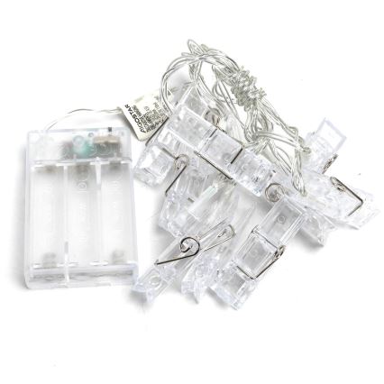 Aigostar - Guirlande décorative avec piquets 20xLED/3xAA 3,3m blanc chaud