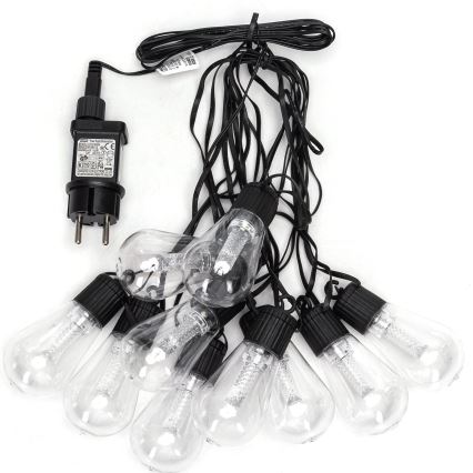Aigostar - Guirlande décorative extérieure 10xLED/8m IP44 blanc froid
