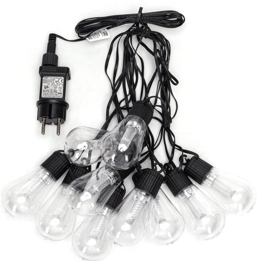 Aigostar - Guirlande décorative extérieure 10xLED/8m IP44 blanc froid