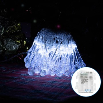 Aigostar - Guirlande décorative extérieure 50xLED/8 fonctions 5,3m IP44 blanc froid