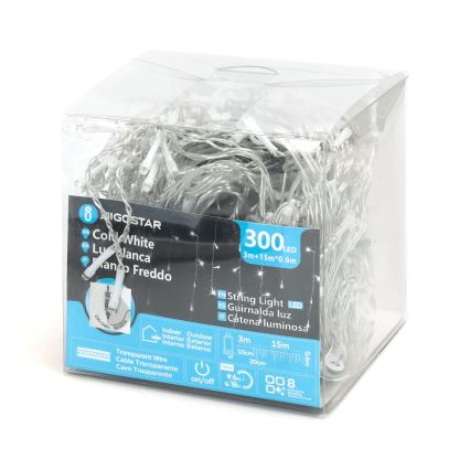 Aigostar - Guirlande décorative extérieure 75xLED/6W/230V 15x0,6m IP44 blanc froid