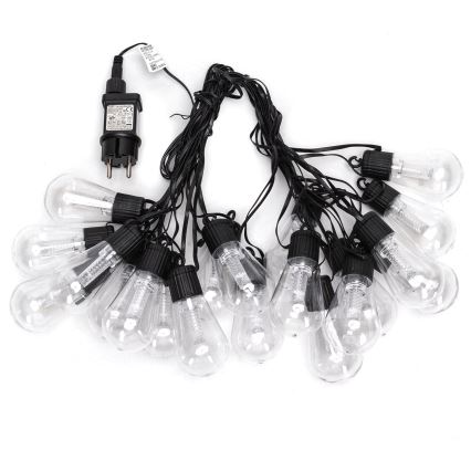 Aigostar - Guirlande décorative LED d'extérieur 20 LED/13 m IP44 blanc froid