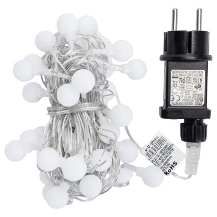 Aigostar - Guirlande décorative LED d'extérieur 50 LED/8 fonctions 5 m IP44 blanc froid