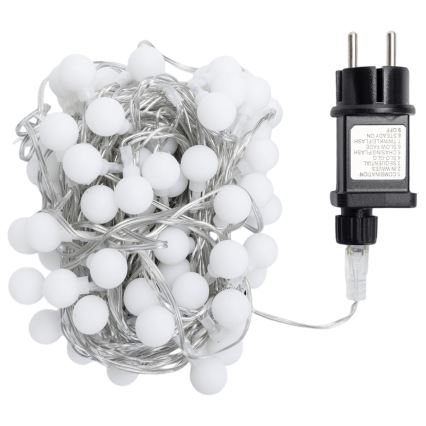 Aigostar - Guirlande décorative LED extérieure 100 LED / 8 fonctions, 10 m, IP44, blanc chaud