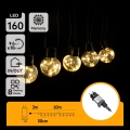 Aigostar - Guirlande décorative LED extérieure 160 LED, 10 m, IP44, blanc chaud
