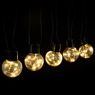 Aigostar - Guirlande décorative LED extérieure 160 LED, 10 m, IP44, blanc chaud