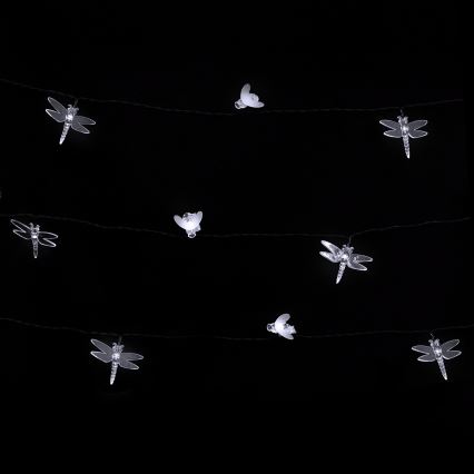 Aigostar - Guirlande solaire décorative à LED 50xLED/8 fonctions 10 m 800 mAh IP65 blanc froid