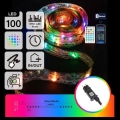 Aigostar - Guirlande d'extérieur intelligente LED RGBICW MESH 100 LED 10 m IP44 + télécommande