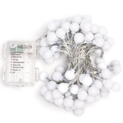 Aigostar - Guirlande de Noël extérieure 100xLED/3xAA/8 fonctions 10,3 m IP44 blanc froid