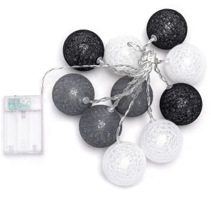 Aigostar - Guirlande LED 10 LED / 3 × AA, 2 m, blanc chaud