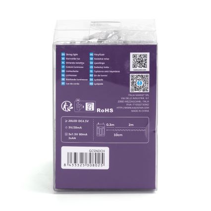 Aigostar - Guirlande LED 100xLED/3xAA 10,3m multicolore