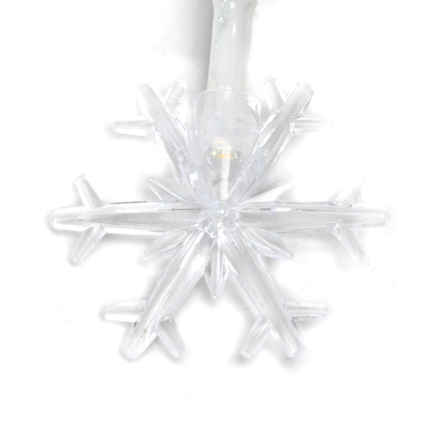 Aigostar - Guirlande LED 10xLED/3xAA, 1,5 m, blanc chaud, à motifs flocons