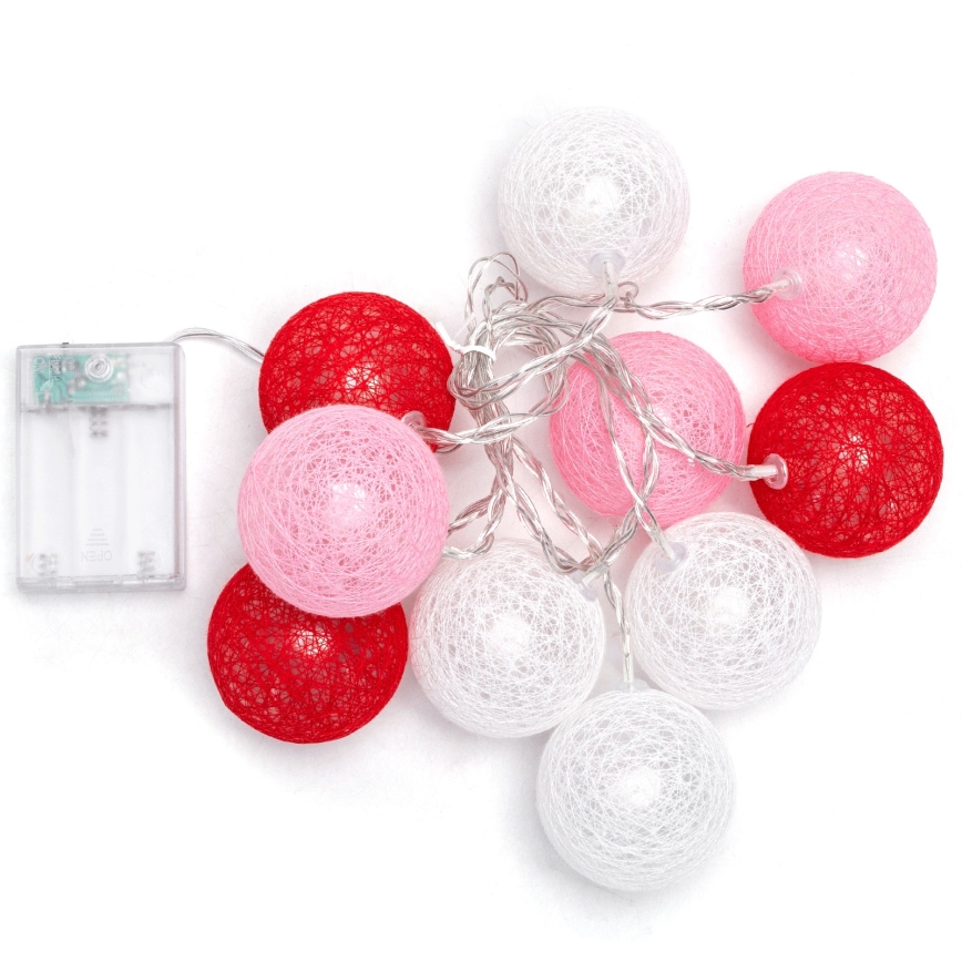 Aigostar - Guirlande LED 10xLED/3xAA 2m blanc chaud