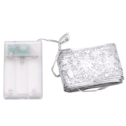 Aigostar - Guirlande LED 20×LED / 3×AA, 2 m, blanc chaud, argentée