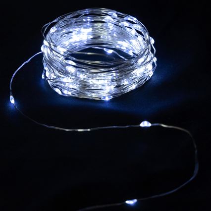 Aigostar - guirlande LED 20 × LED / 2 × 3 V, 2 m, blanc froid