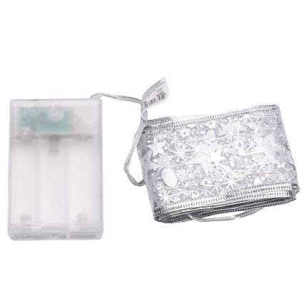 Aigostar - Guirlande LED 50 LED / 3×AA, 5 m, blanc chaud, argentée