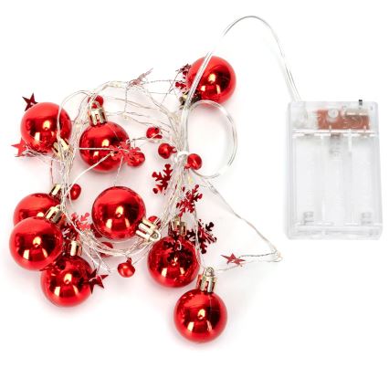 Aigostar - Guirlande de Noël LED 20xLED/3xAA 2 m blanc chaud