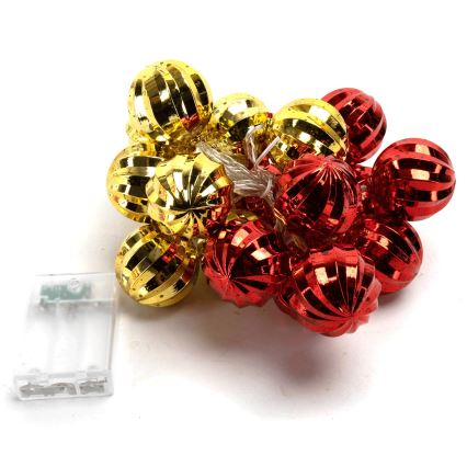 Aigostar - Guirlande de Noël LED 20xLED/3xAA 2 m blanc chaud