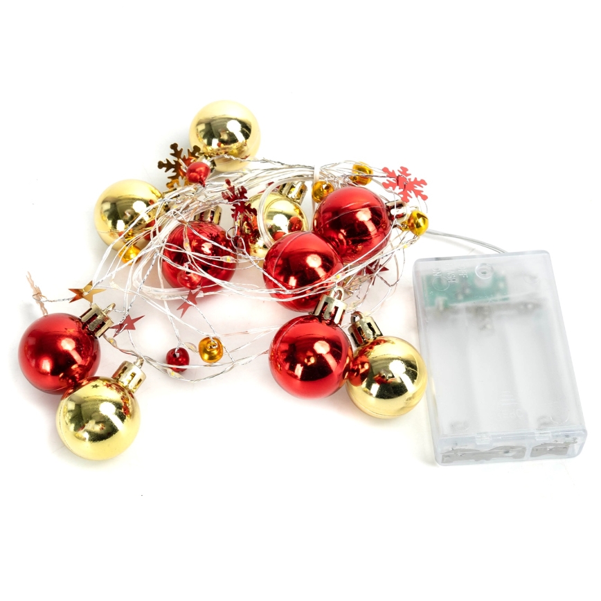 Aigostar - Guirlande LED de Noël 20xLED/3xAA 2m blanc chaud
