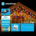 Aigostar - Guirlande LED de Noël d'extérieur 400xLED/8 fonctions 23x0,4m IP44 multicolore