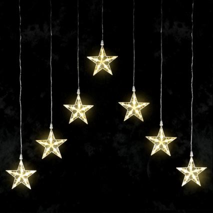Aigostar - Guirlande LED de Noël d'extérieur 70xLED/230V 1,2x1m IP44 blanc chaud étoiles
