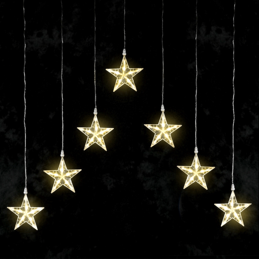 Aigostar - Guirlande LED de Noël d'extérieur 70xLED/230V 1,2x1m IP44 blanc chaud étoiles