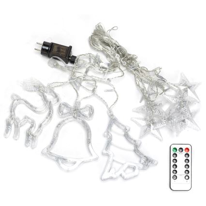 Aigostar - Guirlande lumineuse de Noël extérieure 120 LED, 8 fonctions, 3 x 0,6 m, IP44, blanc chaud + télécommande