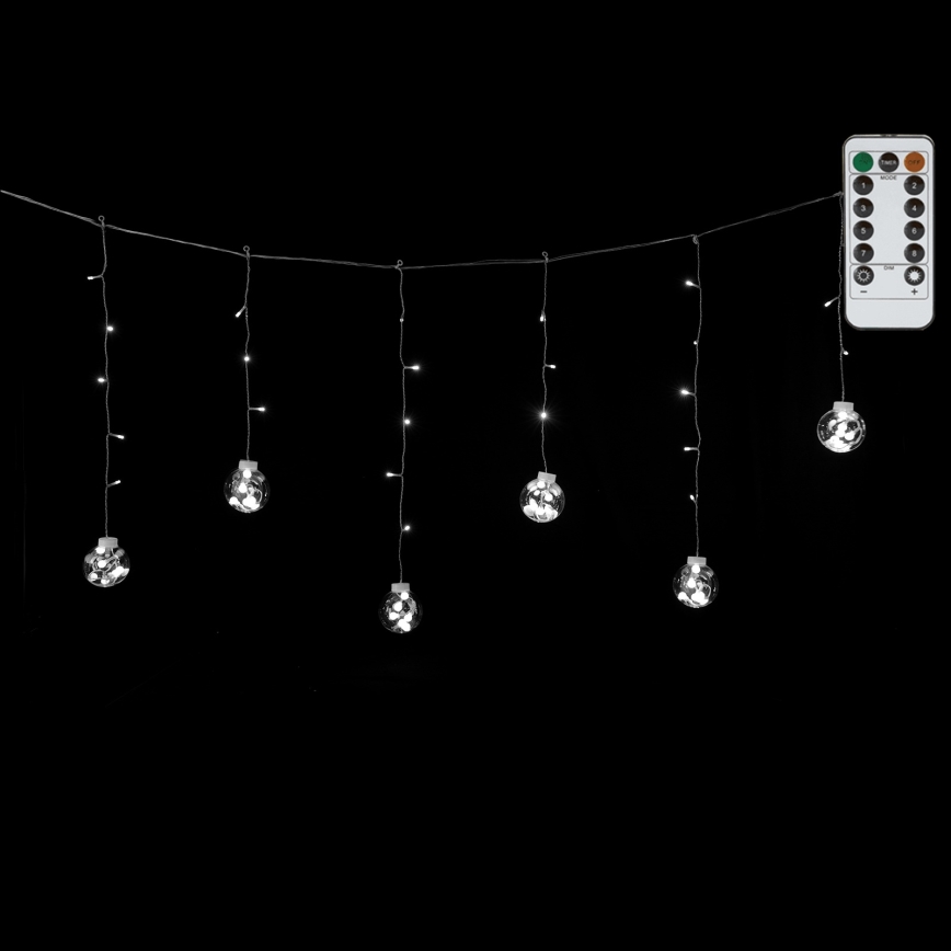 Aigostar - LED Guirlande de Noël d'extérieur 120xLED/8 fonctions 3x0,6m IP44 blanc froid + télécommande