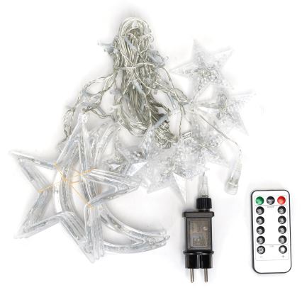 Aigostar - Guirlande lumineuse de Noël LED extérieure 120 LED, 6 W, 230 V, 8 fonctions, 3 × 0,6 m, IP44, blanc chaud + télécommande