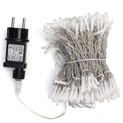 Aigostar - Guirlande de Noël LED d'extérieur 288 LED / 8 fonctions, 1,5 x 1,8 m, IP44, blanc froid