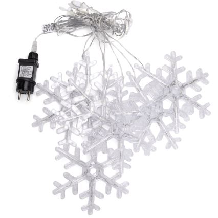Aigostar - Guirlande lumineuse de Noël extérieure LED 84xLED/8 fonctions 1,2x1m IP44 blanc chaud flocons