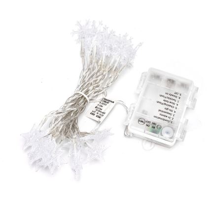 Aigostar - Guirlande lumineuse LED d'extérieur 25xLED/8 fonctions 3xAA 2,5 m IP44 blanc froid