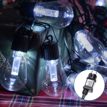 Aigostar - Guirlande LED décorative d'extérieur 10xLED/8m IP44 blanc froid